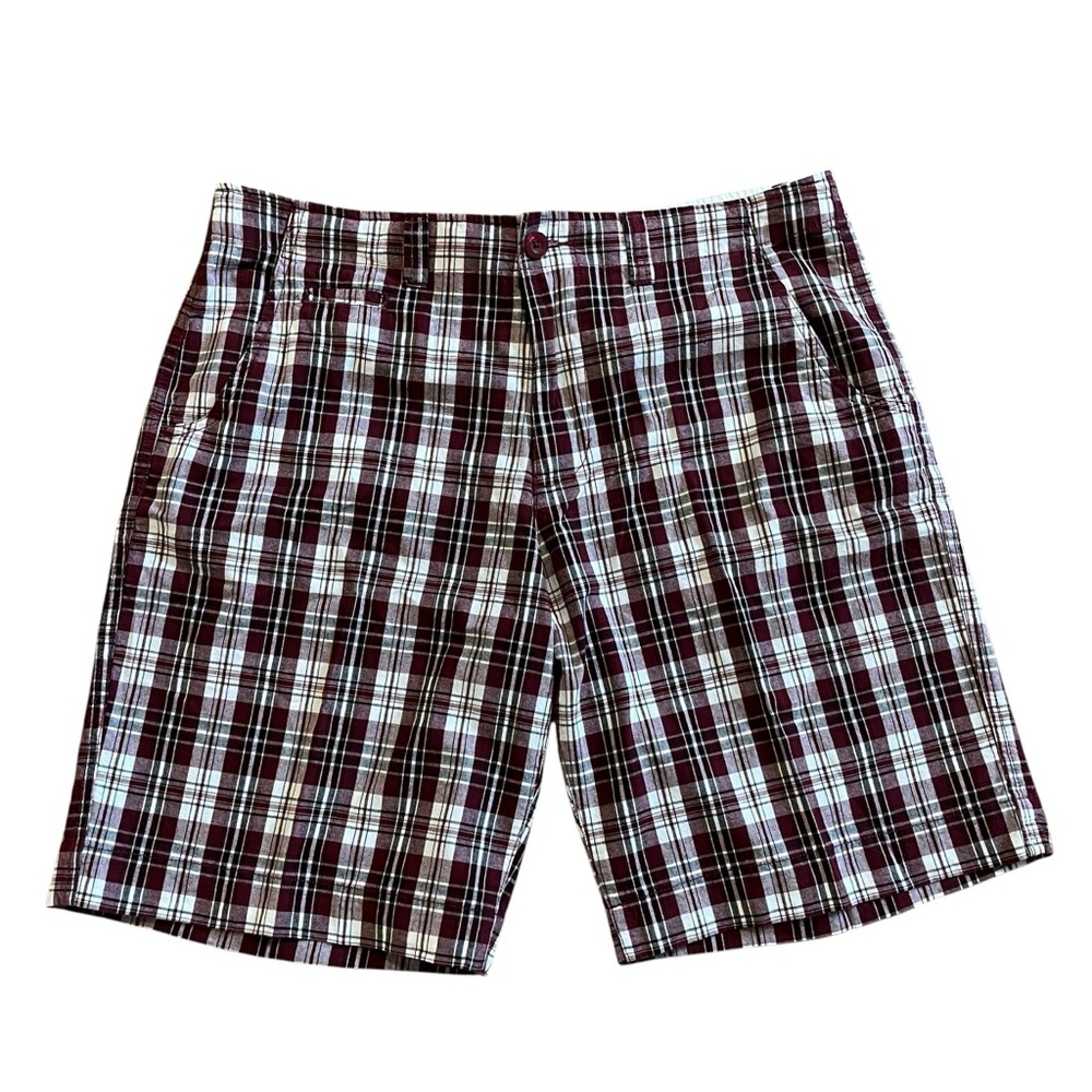 Red Camel red Plaid Men's Shorts size 36 casual 100% cotton summer